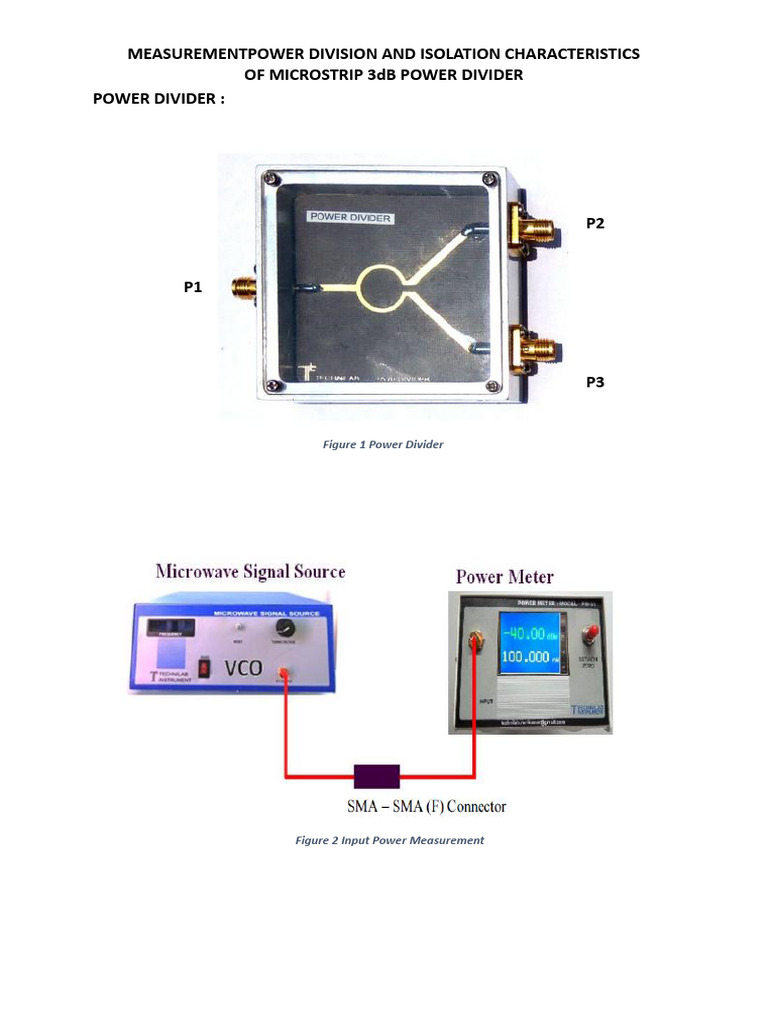 Microstrip 3dB Power Divider Analysis | PDF