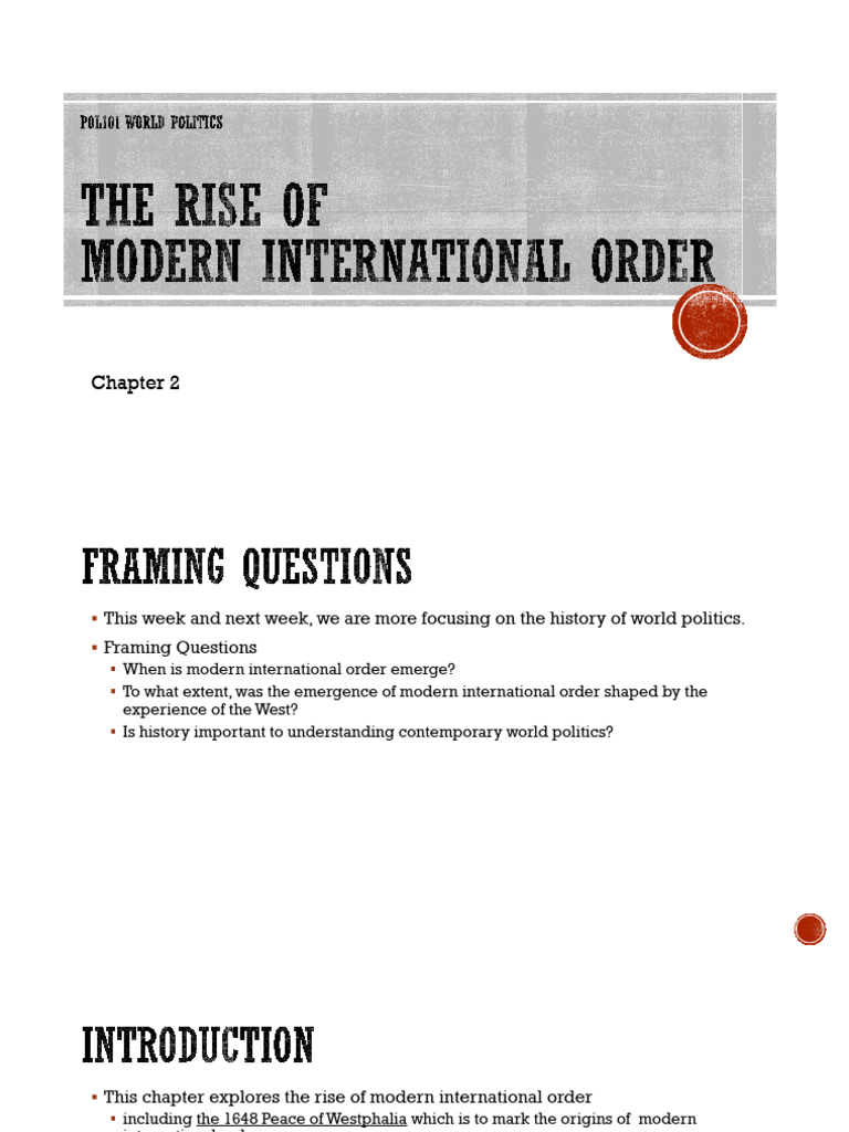 Rise of the Modern International Order | PDF | Imperialism | Engines
