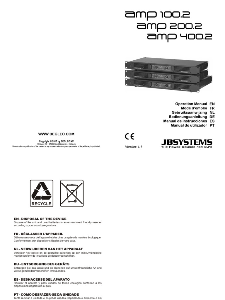 Eco-Friendly Device Disposal Guide | PDF | Amplifier | Power Supply