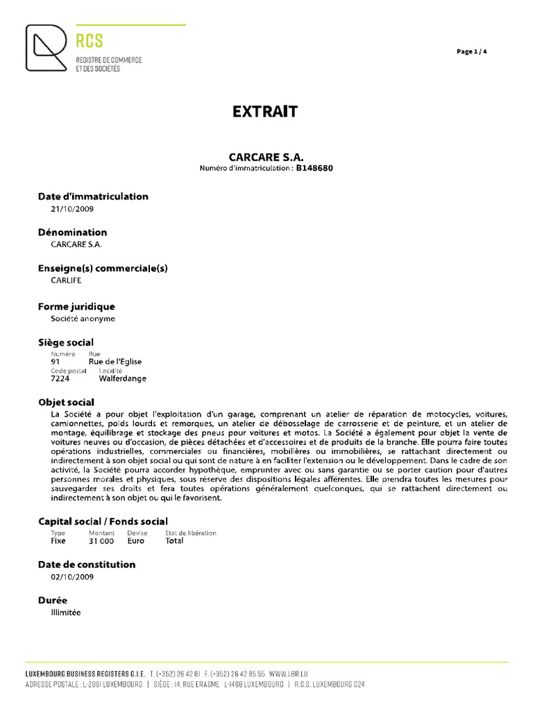 Rcs Carcare | PDF