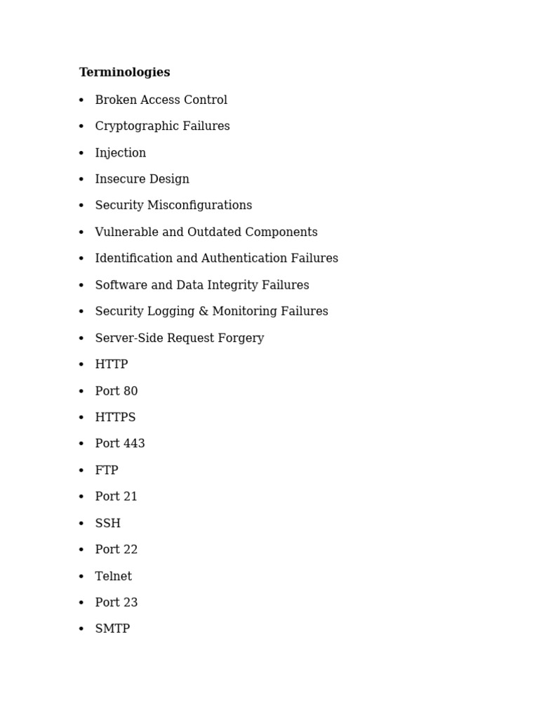 Key Cybersecurity Terminologies and Tips | PDF | Security | Computer ...