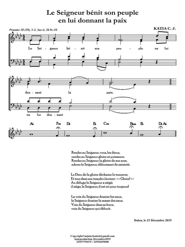 Baptème Du Seigneur (Le Seigneur Bénit Son Peuple) | PDF