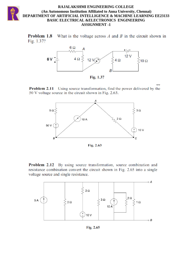 Electrical Engineering Assignment on Nodes | PDF