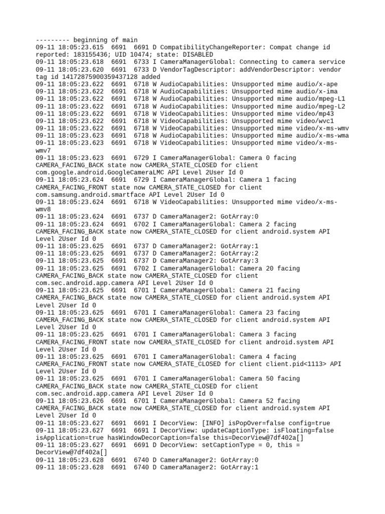 Camera State and Compatibility Logs | PDF | Google | Mobile Software