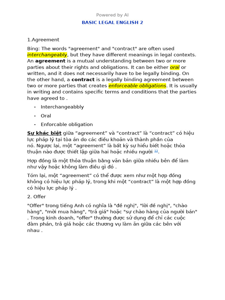 Basic Legal English 2 | PDF