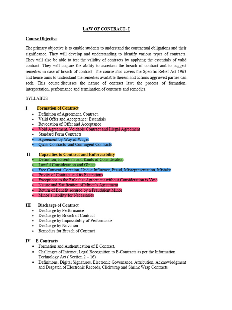 Understanding Contract Law Essentials | PDF | Law Of Obligations ...
