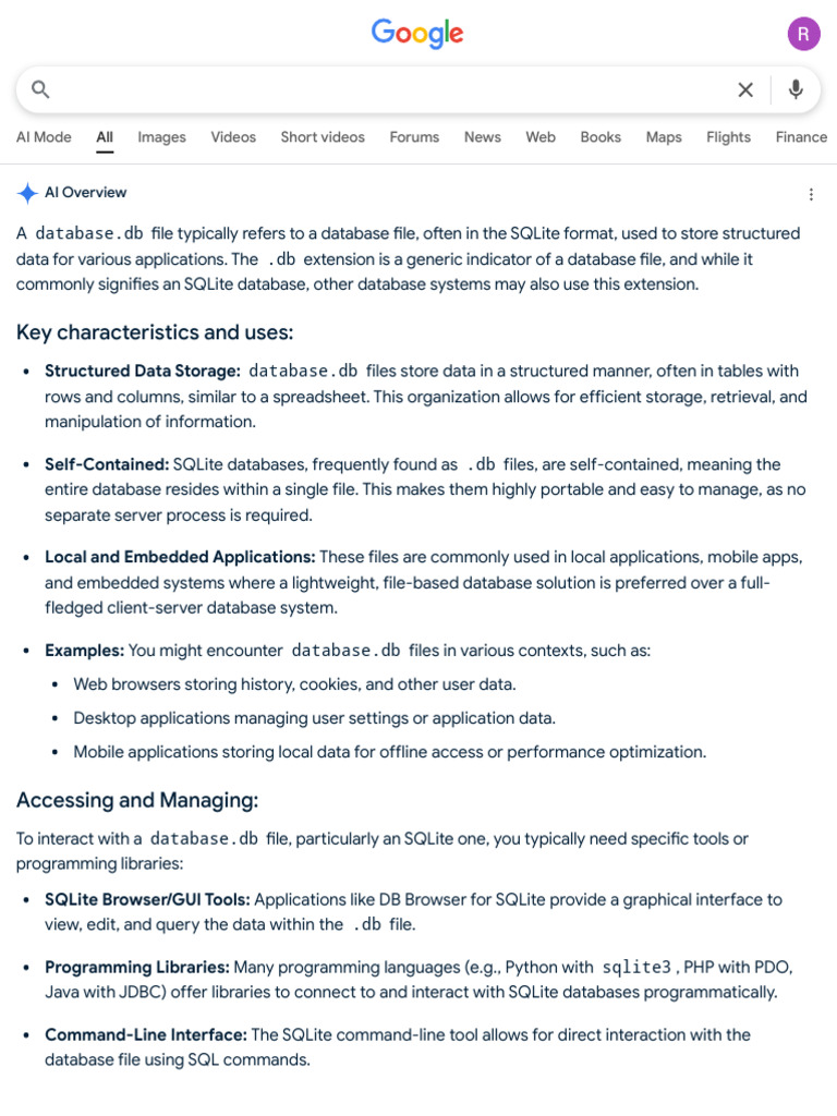 Understanding .db Database Files | PDF | Databases | Computer Data