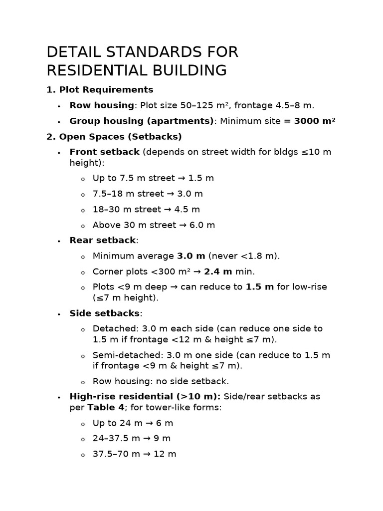 Residential Building Standards Overview | PDF