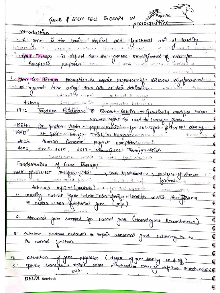 Gene Therapy Notes | PDF