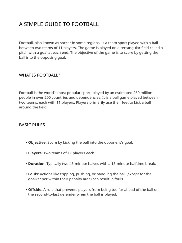 Simple Football PDF | PDF