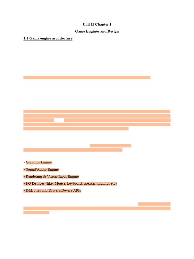 Game Engine Architecture Overview | PDF | Computer Graphics | Rendering ...