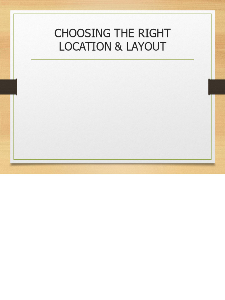 Optimal Location and Layout Strategies | PDF | Retail | Taxes