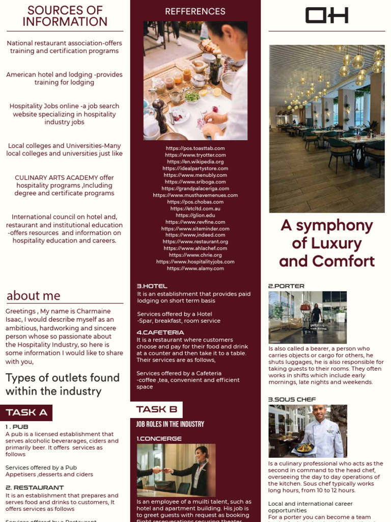 Hospitality Industry Job Roles Overview | PDF | Restaurants | Chef