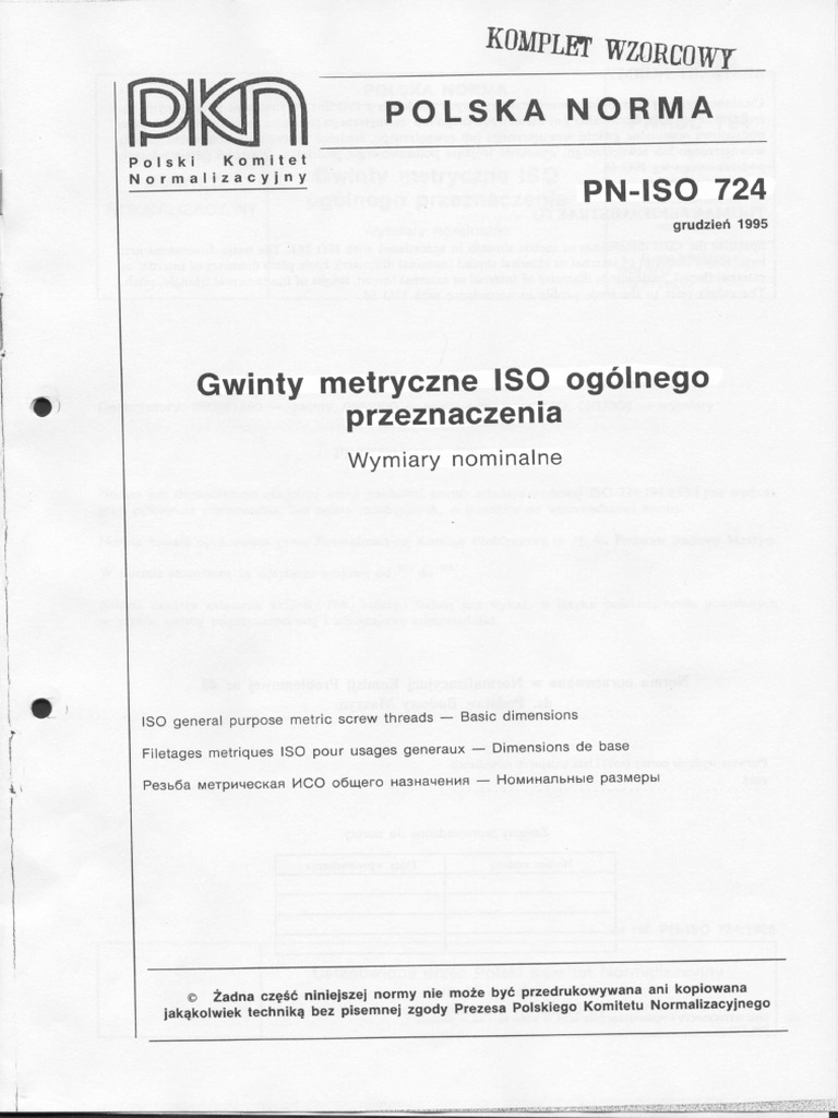 PN-ISO 724 X | PDF