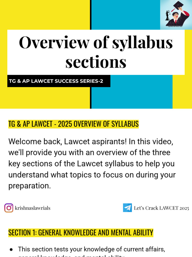 LAWCET 2025 Syllabus Overview | PDF | Knowledge | Reason