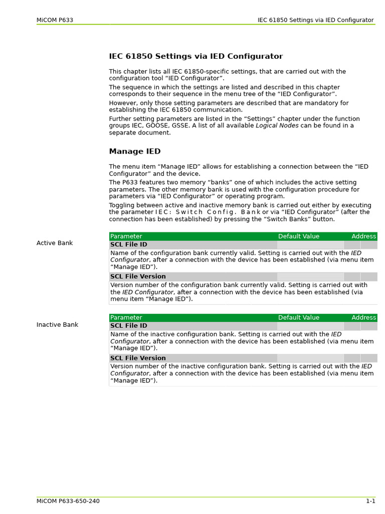 MiCOM P633 IEC 61850 Configuration Guide | PDF | Computer Network | Ip ...