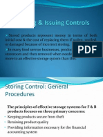Storing & Issuing Controls