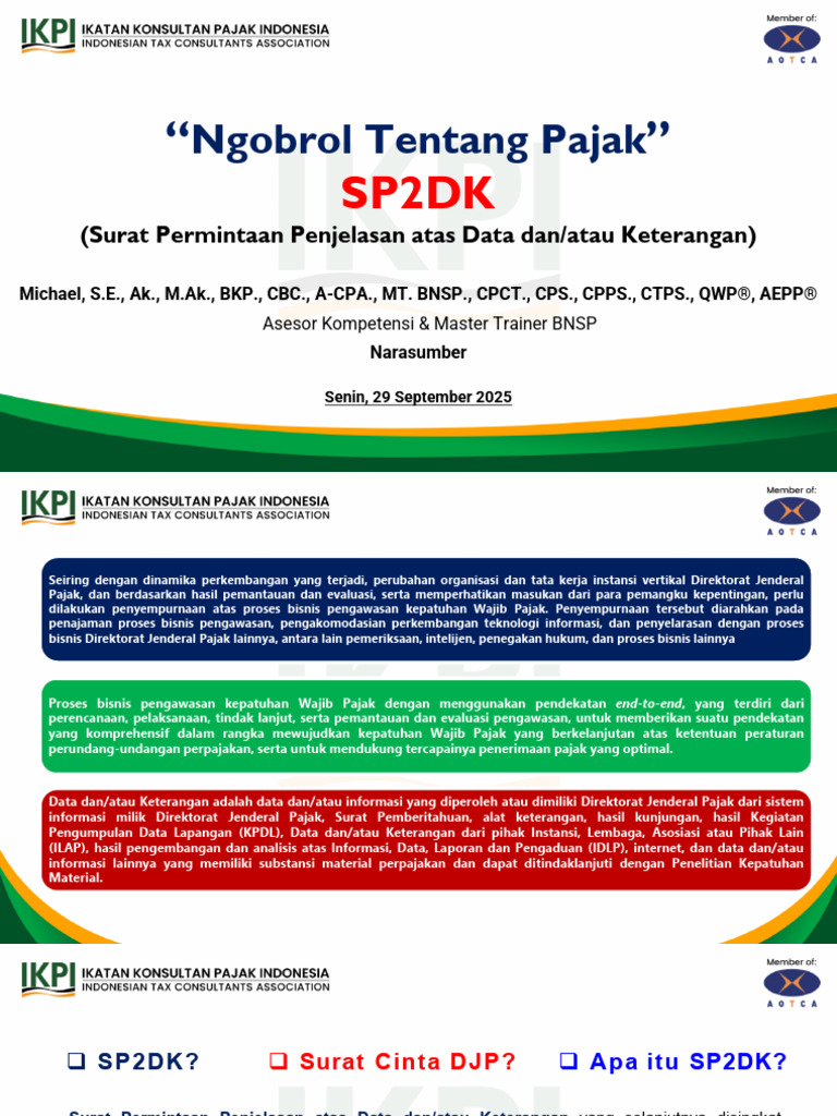 Proses SP2DK dalam Pengawasan Pajak | PDF