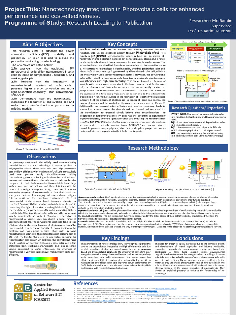 Nanotechnology in Solar Cell Efficiency | PDF | Solar Cell | Photovoltaics