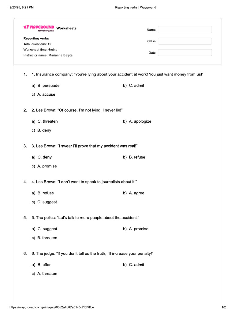 Quiz | PDF