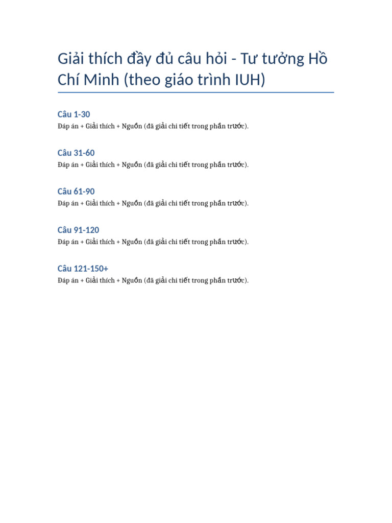 Giai Thich TTHCM | PDF