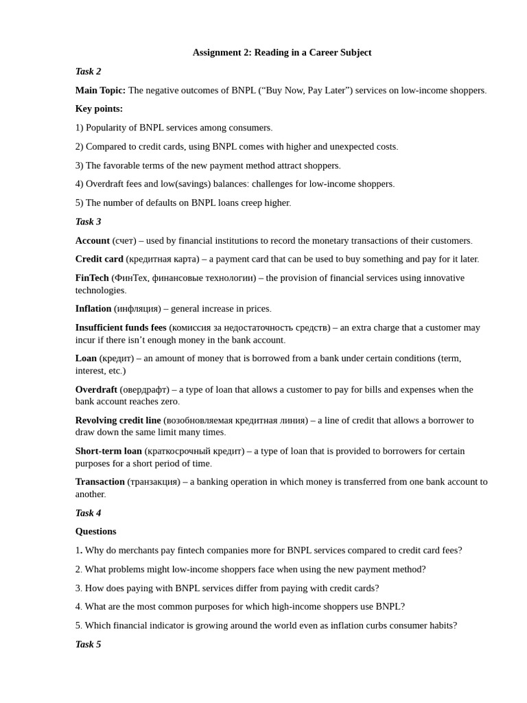 Assignment 2 Practical Task | PDF | Credit Card | Credit