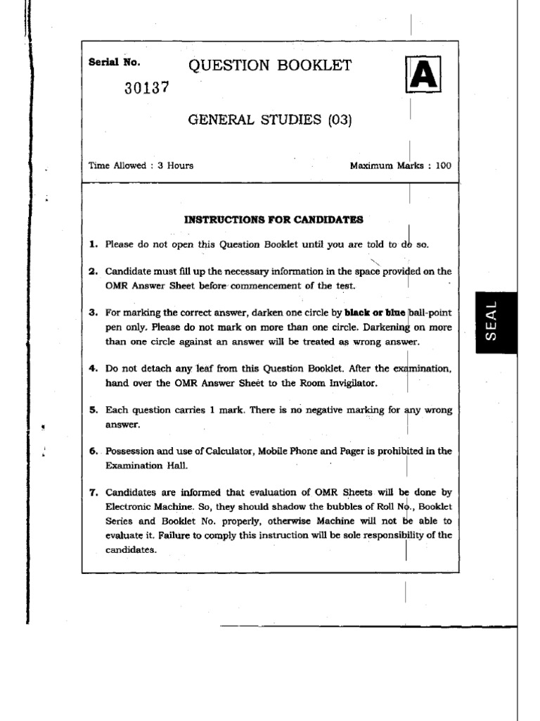DI Question Papers | PDF