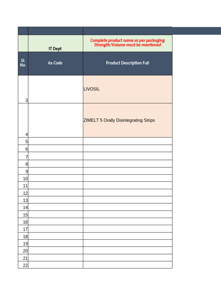 Product Creation Template for Pharma | PDF