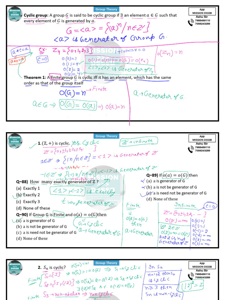 Cyclic Groups and Their Properties | PDF | Group (Mathematics ...