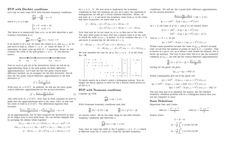 BVP Solutions with Dirichlet Conditions | PDF | Ordinary Differential ...