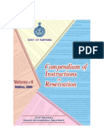 Compendium of Instructions (2009) On Reservation For Haryana Govt. Employees - Naresh Kadyan