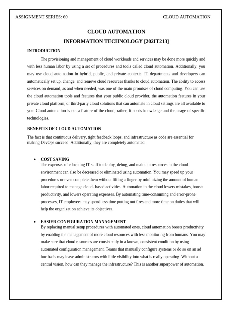 Assignment Series Part 2 | PDF | Cloud Computing | Automation