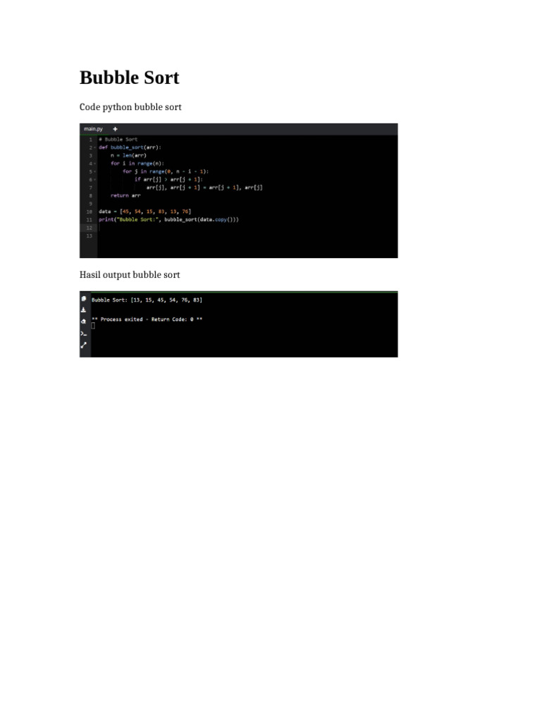Bubble Sort | PDF