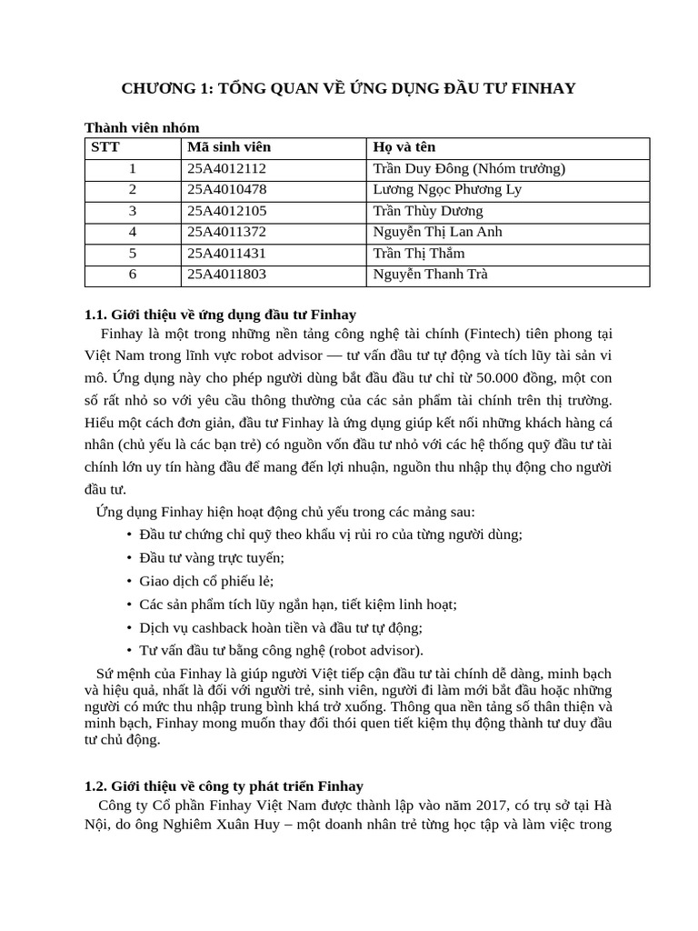 Bài 5 Nhóm 1 NG D NG Finhay 251FIN98A03 D6.510 | PDF