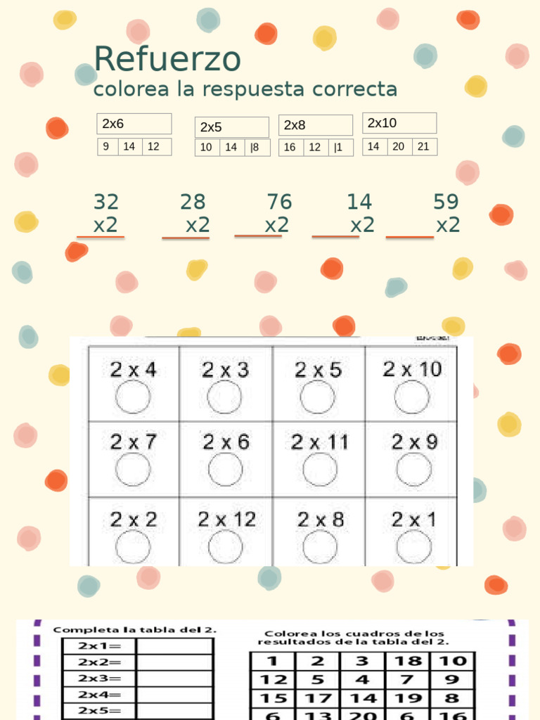 22 de Mayo Refuerzo de La Tabla Del 2 | PDF