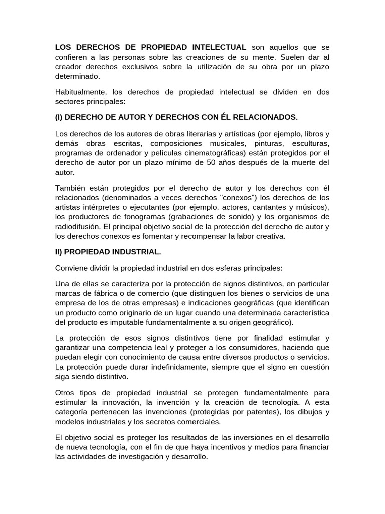 Derechos de Propiedad Intelectual en Venezuela | PDF | Propiedad ...