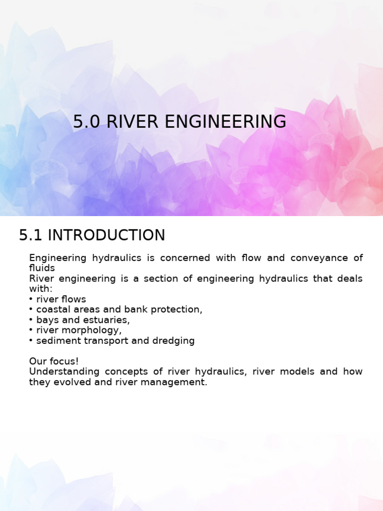 River Engineering and Hydraulics Overview | PDF | Fluid Dynamics ...