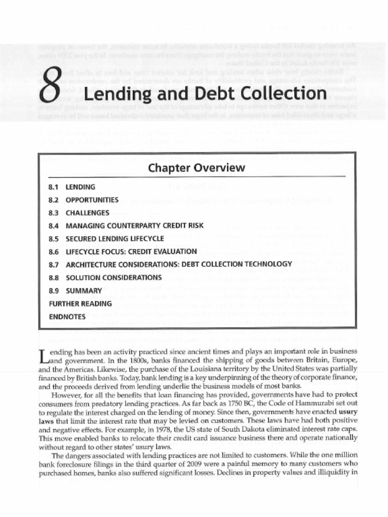 Lending and Debt Collection | PDF