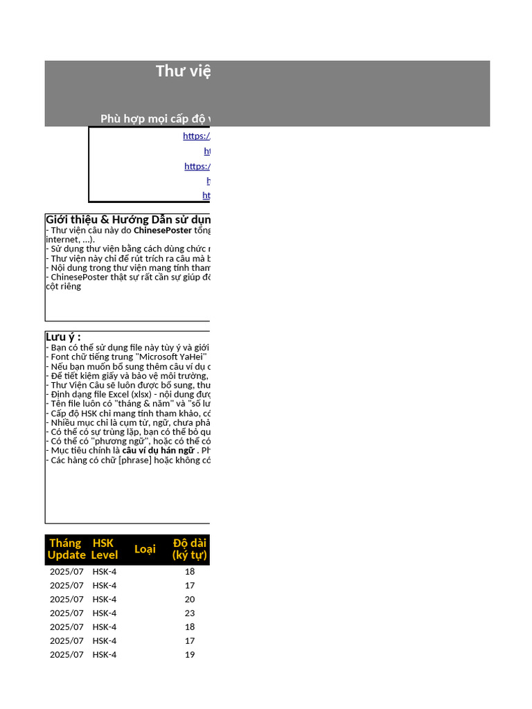 Chinese Example Sentences Library - (2025年9月) - 15,479 Rows | PDF