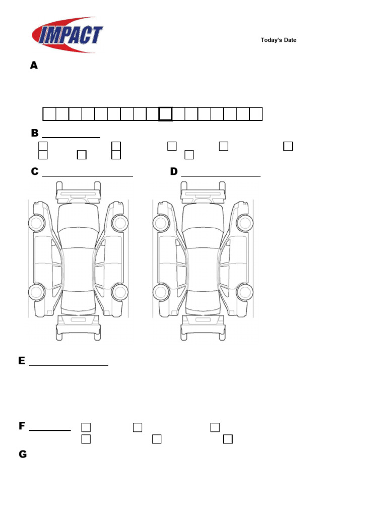 Vehicle Check-in and Quality Control Form | PDF | Rear Wheel Drive ...
