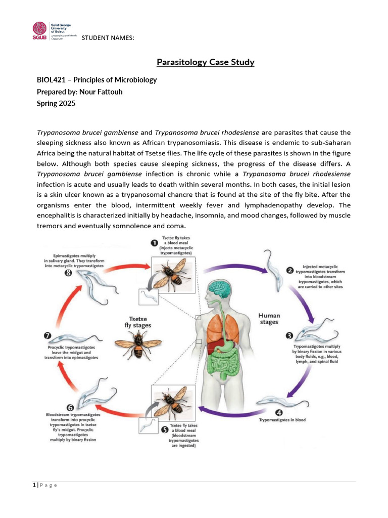 Parasitology Case Study | PDF | Biology | Parasitology