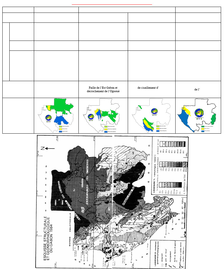 Grands Ensembles Géologiques du Gabon | PDF | Géologie | Faille (Géologie)