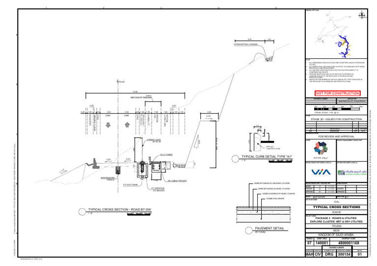 NEOM Road B7 Utilities Cross Sections | PDF