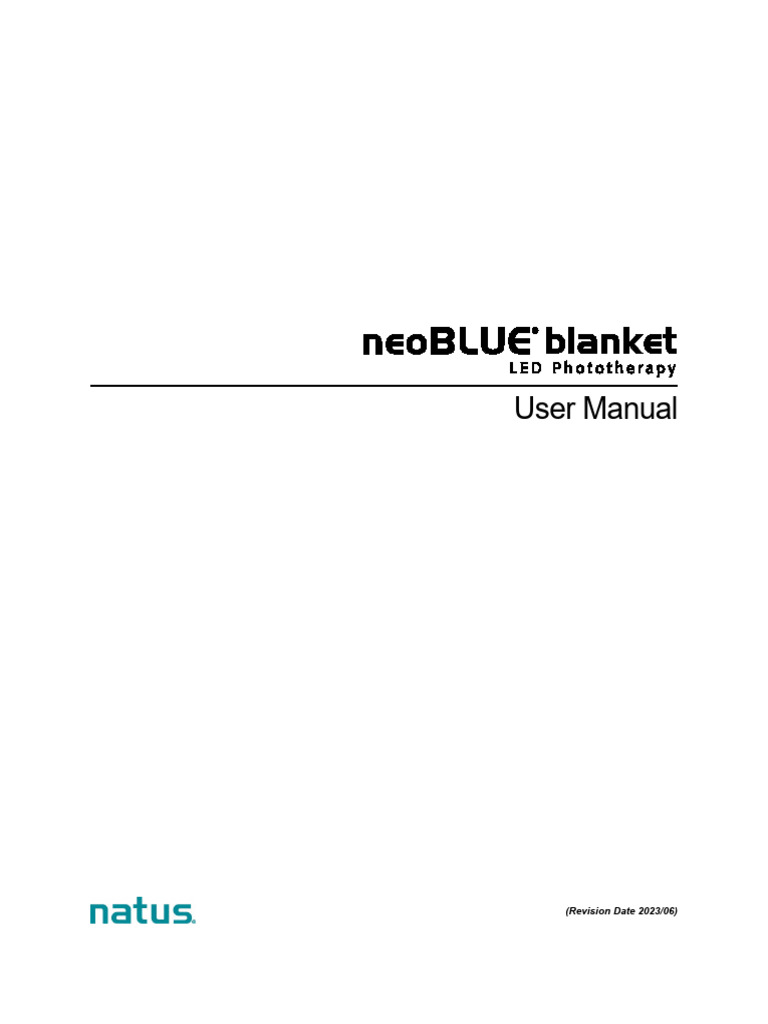 neoBLUE® LED Phototherapy User Manual | PDF | Medical Device | Light ...