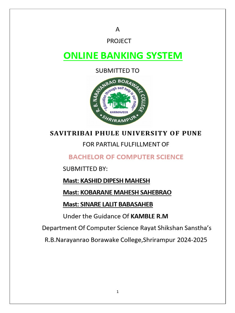 Online Banking System Project Overview | PDF | Banks | Software Testing