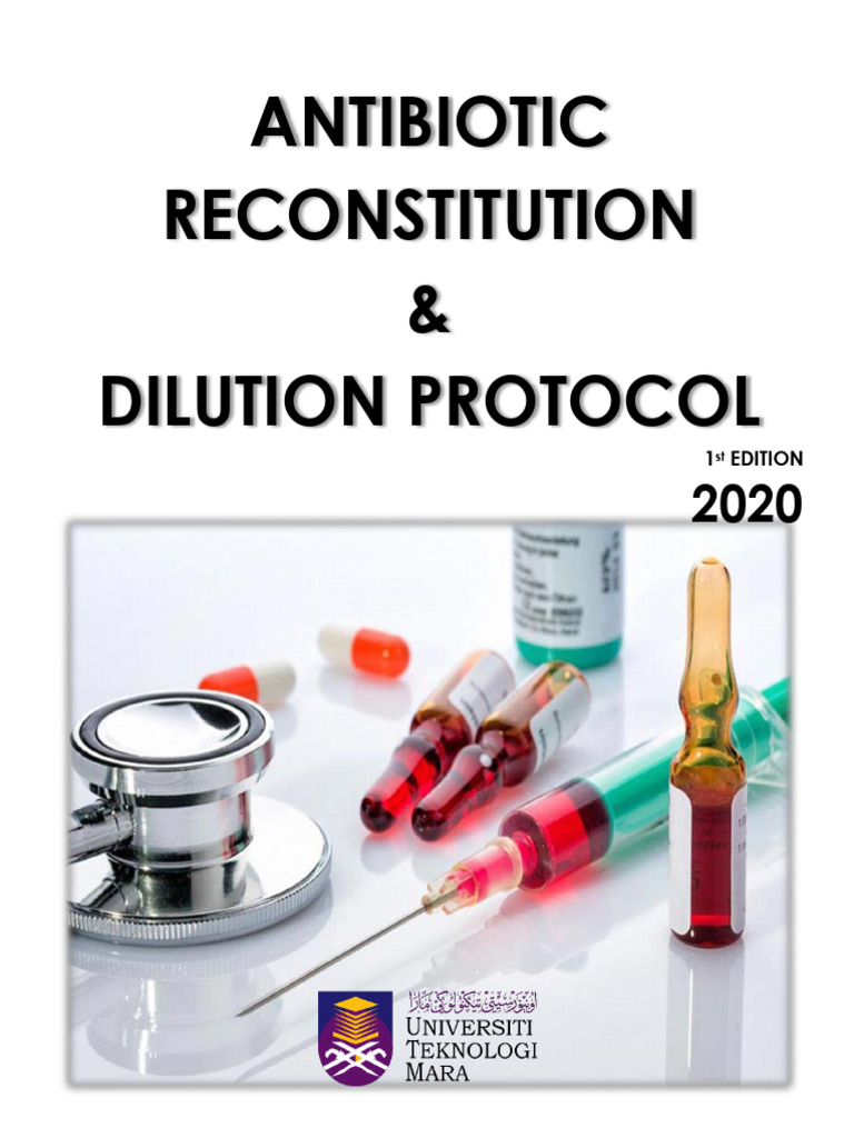 Co-Amoxiclav IV Dilution Guidelines | PDF | Intravenous Therapy | World ...