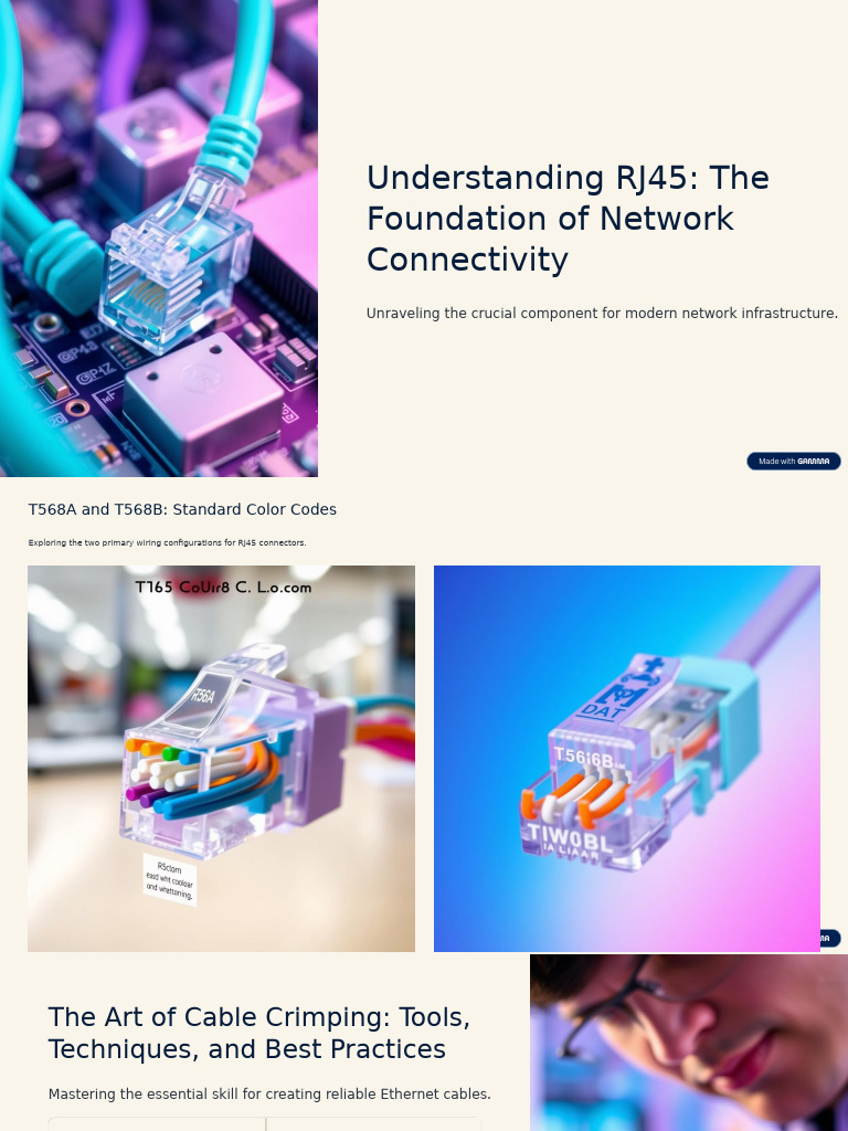 RJ45 Networking: Cables & Connections Guide | PDF | Computer Network ...