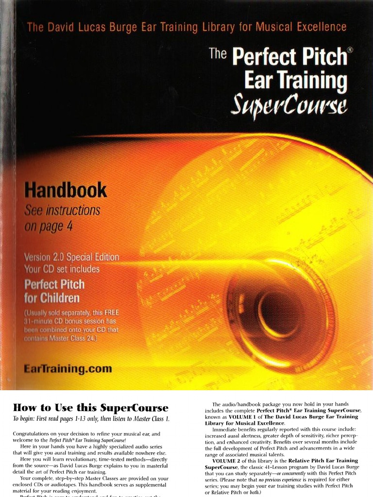Perfect Pitch Ear Training Manual PDF