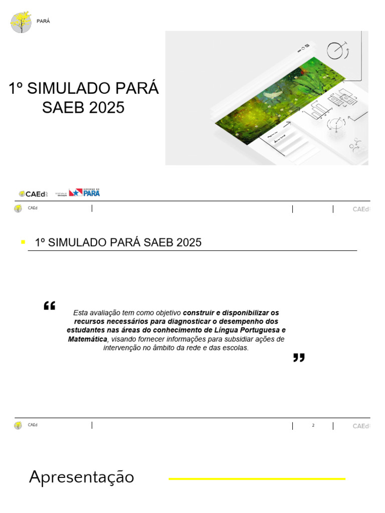 Simulado SAEB 2025: Guia de Aplicação | PDF | Aplicativo para celular | iOS