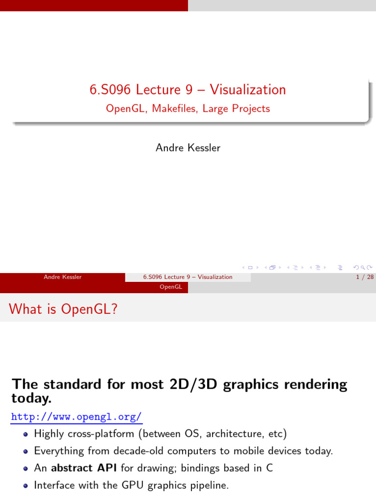 OpenGL Visualization Techniques | PDF | Visualization (Graphics ...